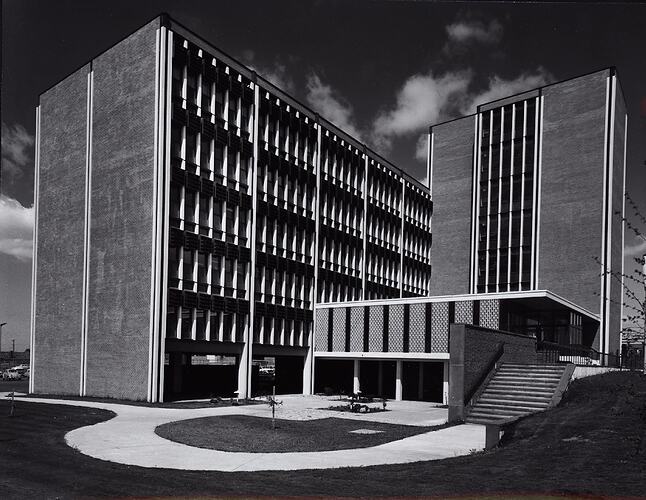 Photograph - Kodak Australasia Pty Ltd, Exterior View of Building 8, Head Office & Sales & Marketing at the Kodak Factory, Coburg, circa 1965