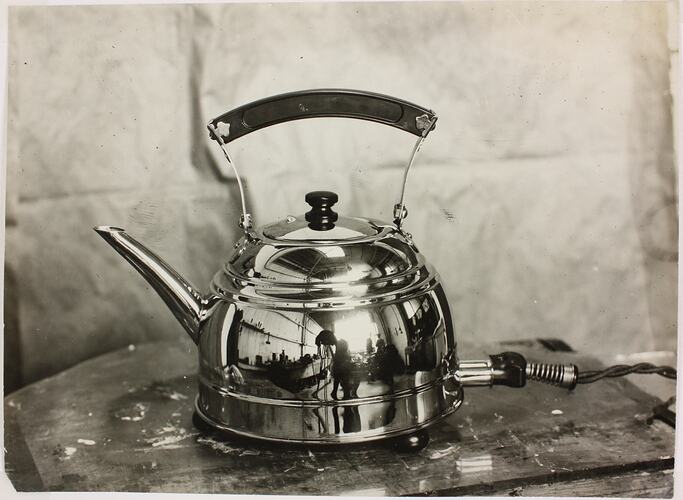 Photograph - Hecla Electrics Pty Ltd, 'Auto Safety' Nickel Plated Electric Kettle, South Yarra, 1930s