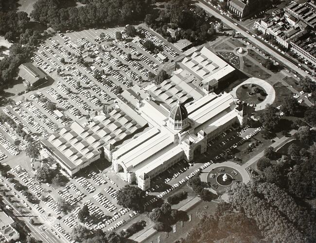 Photograph - Aerial View of the Royal Exhibition Building from South West, Melbourne, 1981