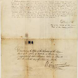 Naturalisation Certificate - Ernest Adolphus Lampe, 29 Sep 1856