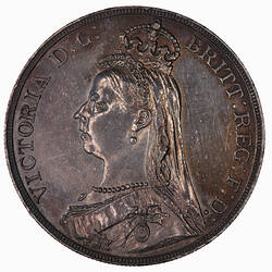 Coin - Crown, Queen Victoria, Great Britain, 1888 (Obverse)