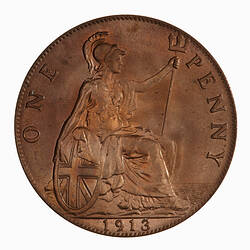 Coin - Penny, George V, Great Britain, 1913 (Reverse)