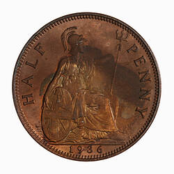 Coin - Halfpenny, George V, Great Britain, 1936 (Reverse)