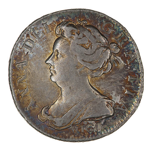 Coin - Sixpence, Queen Anne, England, Great Britain, 1703 (Obverse)