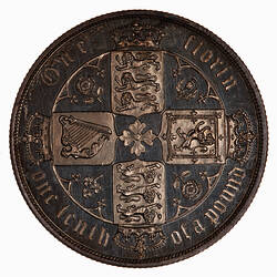 Proof Coin - Florin, Queen Victoria, Great Britain, 1880 (Reverse)