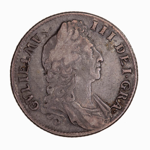 Coin - Shilling, William III, Great Britain, 1696 (Obverse)