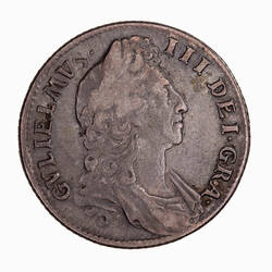 Coin - Shilling, William III, Great Britain, 1696 (Obverse)