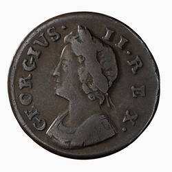 Coin - Farthing, George II, Great Britain, 1737 (Obverse)