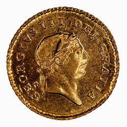 Coin - Third-Guinea, George III, Great Britain, 1810 (Obverse)