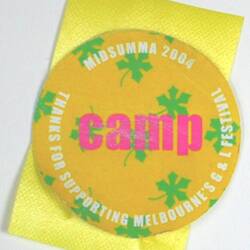 Sticker - 'Camp', Midsumma Festival, Melbourne, 2004