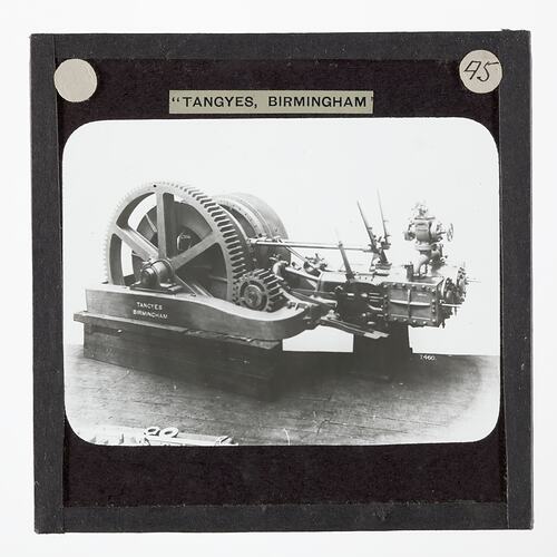 Photograph of a steam winch.