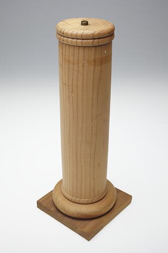 Lamp Base - Adolph Bruhn & Son, Wooden, Pillar Shape, circa 1970-1990