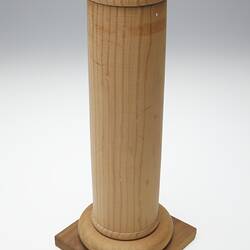 Lamp Base - Adolph Bruhn & Son, Wooden, Pillar Shape, circa 1970-1990