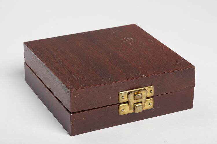 Medal Box - Adolph Bruhn & Son, Wood & Green Felt, circa 1970-1990