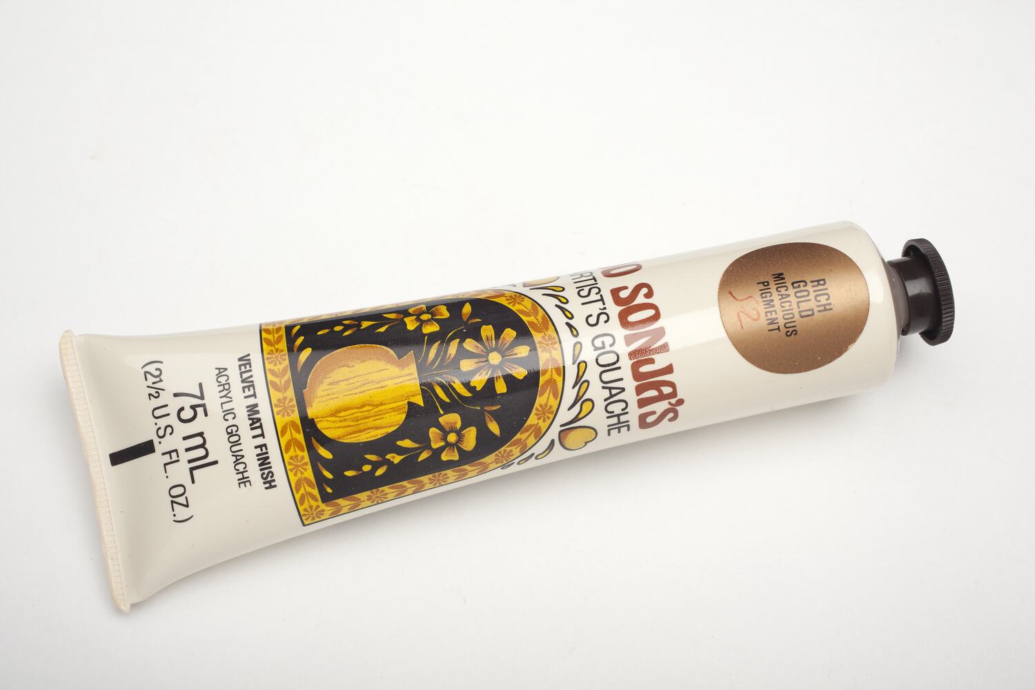 Tube of Paint Jo Sonja's Artist Gouache, Rich Gold, circa 1993