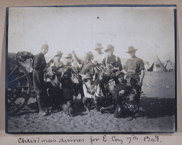 'Christmas Dinner', Egypt, Captain Edward Albert McKenna, World War I, 1914-1915