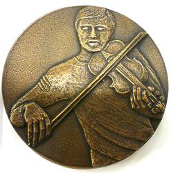 Medal - 'Music - The Violinist', Michael Meszaros, Victoria, Australia, 1981