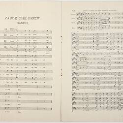 Music - 'Zadok the Priest', Coronation Choral Festival, Melbourne, May 1937