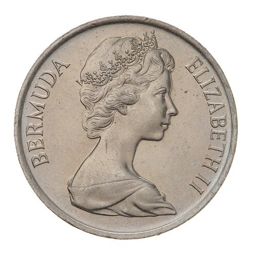 Coin - 25 Cents, Bermuda, 1979