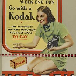 Poster - 'Double Your Week-End Fun, Go with a Kodak', 1930s