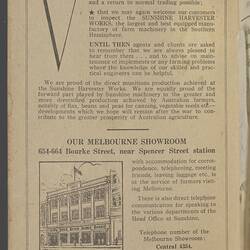 Price List - H.V. McKay Massey Harris, Agents' Price Book No.45 Victoria, 1945