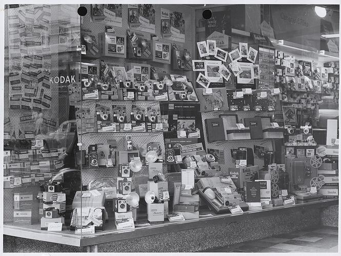 Photograph - Kodak, Shop Front Display, Hobart, Tasmania, Nov 1959