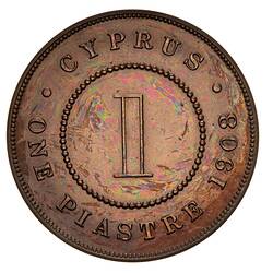 Proof Coin - 1 Piastre, Cyprus, 1908