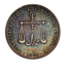 Coin - 1 Rupee, Mombasa, Kenya, 1888