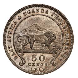 Coin - 50 Cents, British East Africa, 1919