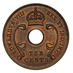 Coin - 10 Cents, British East Africa, 1936