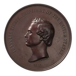 Medal - Indian Peace Medal, President Franklin Pierce, United States of America, 1853