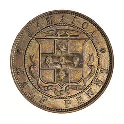 Coin - 1/2 Penny, Jamaica, 1887