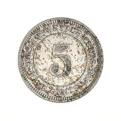 Proof Coin - 5 Cents, Straits Settlements, 1926