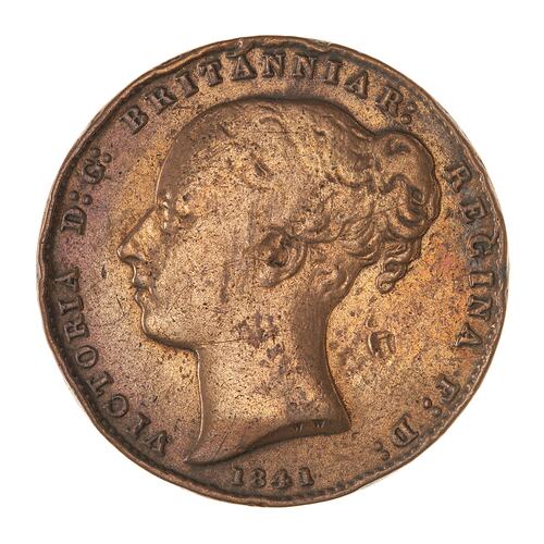 Coin - 1/52 Shilling, Jersey, Channel Islands, 1841