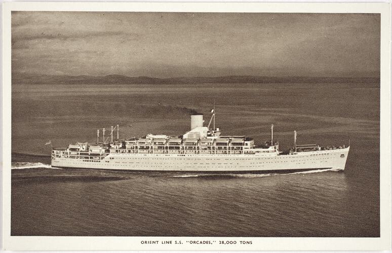 Postcard - SS Orcades, Orient Line, circa 1950s