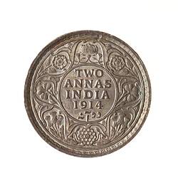 Coin - 2 Annas, India, 1914