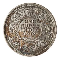 Coin - 1 Rupee, India, 1912
