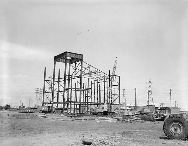 Negative - Davies, Coop & Co Ltd, Construction Site, Kingsville, Victoria, Feb 1954