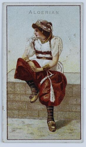 Lady wearing traditional Algerian dress.