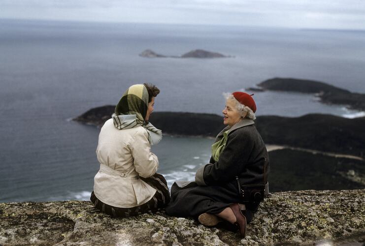Two Ladies on Expedition to Wilsons Promontory, Victoria, 1952