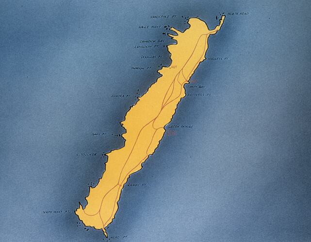 Road Map, Macquarie Island, Tasmania, circa 1959