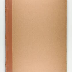 Book with a brown cover and dark brown spine.