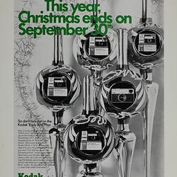 HT 32956, Scrapbook - Kodak Australasia Pty Ltd, Advertising Clippings, 'Pharmacy + Photo Trade (2)', Coburg, 1972-1975. (MANUFACTURING & INDUSTRY), Object, Registered