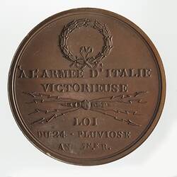 Medal - Capitulation of Mantua, Napoleon Bonaparte (Emperor Napoleon I), France, 1797