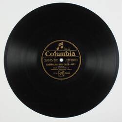 Disc Recording - Columbia, Australian Bird Calls, Corporal Phillips, 1926-1936