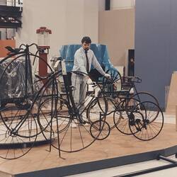 Photograph - Bicycle Installation, Scienceworks, Spotswood, Victoria, 1992