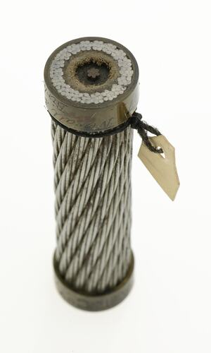 Section of metal cable.