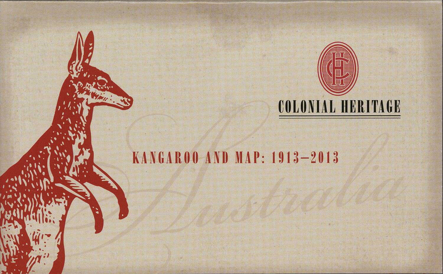 Stamp Pack Centenary of Kangaroo & Map Stamp, 10 Dollars, Melbourne