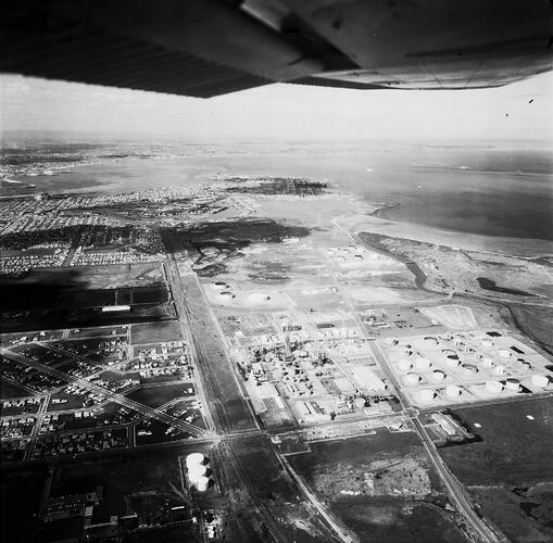 Negative - Aerial View of the Altona Oil Refinery, Victoria, 08 Sep 1964