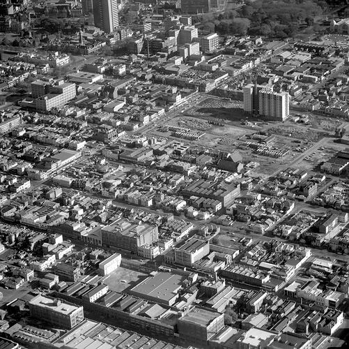 Negative - Aerial View of Fitzroy, Victoria, 1958